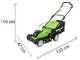 Greenworks G40LM41 - Tondeuse &agrave; gazon &agrave; batterie - 40 V/4 Ah - Largeur de coupe 41 cm