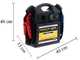 Intec BOM12-L - D&eacute;marreur professionnel 12V - portable &agrave; batterie - courant de d&eacute;marrage 1650A