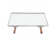 Grille en fer forg&eacute; - Fer naturel - Manches en bois anti-br&ucirc;lure