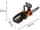 WORX WG322E.1 - Tron&ccedil;onneuse &eacute;lectrique  20V 2 Ah - Guide de 25 cm