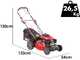 GeoTech Pro S46-140BG - Tondeuse &agrave; gazon thermique autotract&eacute;e - 2en1: ramassage + &eacute;jection arri&egrave;re