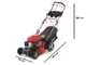 GeoTech Pro S46-175 BMSGW - Tondeuse &agrave; gazon thermique tract&eacute;e - Moteur de 173 cc