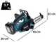 Makita DUC122 LXT - Tron&ccedil;onneuse &eacute;lectrique &agrave; batterie 18V 3Ah - Barre de 11,5 cm