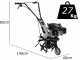Motobineuse Alpina ATL 36 V avec moteur thermique Alpina ST 120 OHV de 123cm3 - 4 CV - fraise cm 36