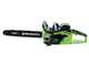 Greenworks GD40CS18 - Tron&ccedil;onneuse &agrave; batterie 40 V - SANS BATTERIE NI CHARGEUR