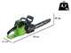 Greenworks GD40CS18 - Tron&ccedil;onneuse &agrave; batterie 40 V - Guide de 40 cm