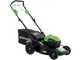 Greenworks GD40LM46SPK4 - Tondeuse &agrave; gazon &eacute;lectrique &agrave; batterie 40V/4Ah - Coupe 46 cm