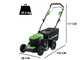Greenworks GD40LM46SPK4 - Tondeuse &agrave; gazon &eacute;lectrique &agrave; batterie 40V/4Ah - Coupe 46 cm
