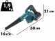 Souffleur &eacute;lectrique &agrave; batterie Makita Dub185 - avec batterie de 3Ah/18V