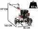 Motobineuse Ama MTZ80 - fraises 80cm - trasmission &agrave; courroie et cha&icirc;ne - moteur de 208 cm3