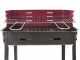 Barbecue &agrave; charbon Seven Italy Flavia  s/r - Surface de cuisson 45.5x29.5  cm