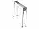 Barbecue &agrave; charbon sp&eacute;cial brochettes en acier inox - Zone de cuisson 80x15 cm