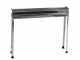 Barbecue &agrave; charbon sp&eacute;cial brochettes en acier inox - Zone de cuisson 80x15 cm