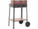 Seven Italy Flavia c/r 45 - Barbecue &agrave; charbon en fer artisanal - 45,5x29,5&nbsp;cm