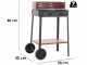 Seven Italy Flavia c/r 45 - Barbecue &agrave; charbon en fer artisanal - 45,5x29,5&nbsp;cm
