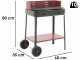 Seven Italy Flavia c/r 55 - Barbecue &agrave; charbon en fer artisanal - 55,5x29,5&nbsp;cm