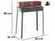 Seven Italy Flavia s/r 55 - Barbecue &agrave; charbon en fer artisanal - 55,5x29,5&nbsp;cm