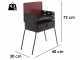 Barbecue valise transportable Pic-Nic en fer - Surface de cuisson 40x28 cm