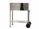 Barbecue en acier Achille INOX avec grille r&eacute;glable - Surface de cuisson 67.5x37 cm