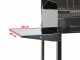 Seven Italy Achille Large - Barbecue &agrave; charbon en acier inox artisanal - 67,5x37&nbsp;cm