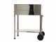 Barbecue en acier Achille INOX - avec grille r&eacute;glable - Surface de cuisson 57.5x37 cm