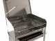 Barbecue en acier Achille INOX - avec grille r&eacute;glable - Surface de cuisson 57.5x37 cm