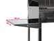 Seven Italy Achille Big - Barbecue &agrave; charbon en acier inox artisanal - 2x 47,5x37&nbsp;cm