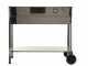Seven Italy Achille Big - Barbecue &agrave; charbon en acier inox artisanal - 2x 47,5x37&nbsp;cm