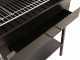 Seven Italy Doriano - Barbecue &agrave; charbon en fer artisanal - 67,5x37&nbsp;cm