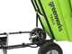 Brouette &eacute;lectrique sur batterie avec roues Greenworks G40GC Garden Cart 40V - SANS BATTERIE ET SANS CHARGEUR