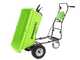 Brouette &eacute;lectrique sur batterie avec roues Greenworks G40GC Garden Cart 40V - SANS BATTERIE ET SANS CHARGEUR