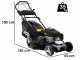 Tondeuse &agrave; gazon thermique BullMach ACHILLE 51 E avec d&eacute;marrage &eacute;lectrique - 4 en 1 - Moteur thermique de 224cm3