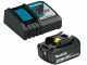 Taille-haies &agrave; batterie 36V multifonctions Makita DUX60 - Batteries 2x18V 3Ah