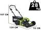 Greenworks GD60LM46SP - Tondeuse &agrave; gazon autotract&eacute;e &agrave; batterie - BATTERIE ET CHARGEUR NON INCLUS
