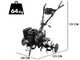 BlackStone MHG 1800 - Motobineuse thermique &agrave; essence 212 cm3 - 7 CV