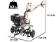 AMA MTZ100G - Motobineuse à essence 7 CV - Moteur de 212 cm3