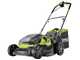 Ryobi Hybrid RY18LMH37A-250 - Tondeuse &agrave; gazon &agrave; batterie - 2x18V/5Ah - Coupe de 37&nbsp;cm