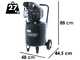 BlackStone V-LBC 50-20 - Compresseur d'air &eacute;lectrique - R&eacute;servoir 50 litres - Pression 8 bar
