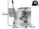 Fimar TC22AT - Hachoir &agrave; viande &eacute;lectrique - R&acirc;pe int&eacute;gr&eacute;e - Groupe de hachage en acier inox - 230V