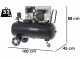BlackStone B-LBC 100-20 - Compresseur d'air &eacute;lectrique &agrave; courroie - Moteur 2 CV - 100 L