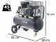 BlackStone B-LBC 50-20 - Compresseur d'air &eacute;lectrique &agrave; courroie - Moteur 2 CV - 50 L
