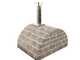 AgriEuro FAMILY STONE - Four &agrave; bois pour pizzas d'ext&eacute;rieur Gris de 80X60 - 4 pizzas