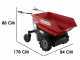 Brouette &agrave; batterie GeoTech Pro Mini Dumper CAR E500 e-Lift - Benne dumper &eacute;lectrique 500Kg