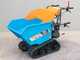 Brouette motoris&eacute;e &agrave; chenilles EuroMech EM400H-Dump - Caisson dumper avec charge de 400 Kg