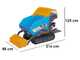 Brouette motoris&eacute;e EuroMech EM500H-Dump &amp; Shovel - Benne dumper hydraulique 500 kg avec pelle