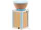 Moulin &agrave; farine Komo KoMoMio Bleu en h&ecirc;tre - Moteur de 360 watts
