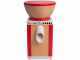 Moulin &agrave; farine Komo KoMoMio Rouge en h&ecirc;tre - Moteur de 360 watts
