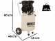 BlackStone V-SBC50-15 - Compresseur d'air silencieux oilless - Moteur 1.5 CV - 50 Litres - Vertical