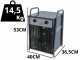 BullMach BM-EFH 15H - G&eacute;n&eacute;rateur d'air chaud triphas&eacute; avec ventilation - 15 kW