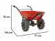 Brouette &eacute;lectrique avec roues traktor Geotech CAR 260T-100 - Batterie de 40V et 6 Ah